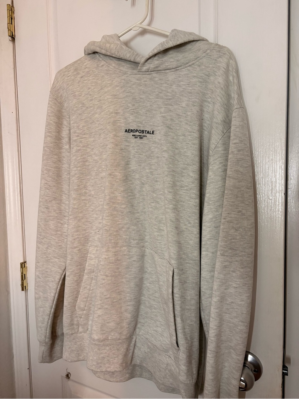 Aeropostale Men's Heather Gray Pullover Hoodie